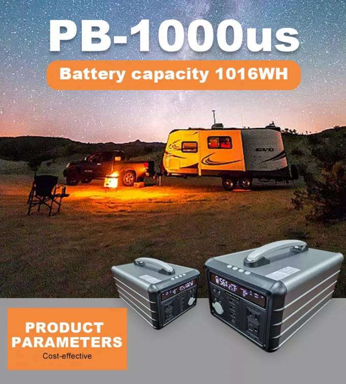 Litio portatile Ion Battery Type 1016Wh della centrale elettrica del generatore solare di grande capacità 1000W 0